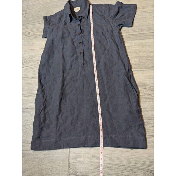 Vikolino Linen Short Sleeve Gray Dress Small Boho - Picture 8 of 9